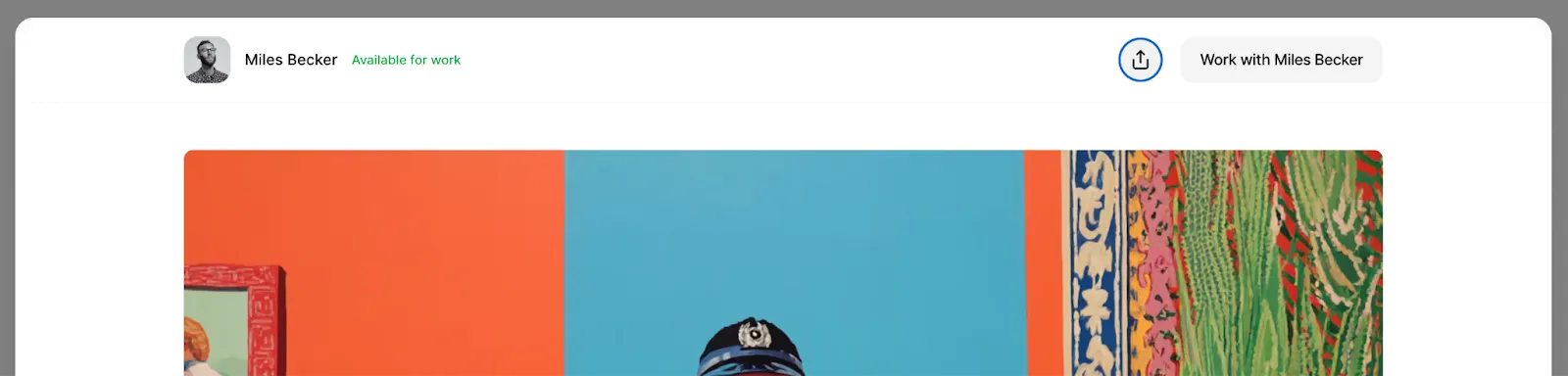 Screenshot of a personal portfolio profile page
