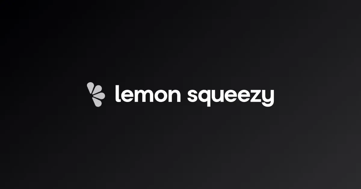 The Lemon Squeezy logo on a dark background