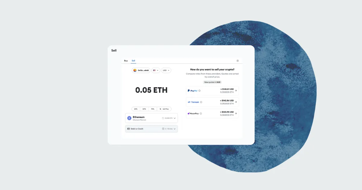 Screenshot of a crypto payout screen showing an ETH amount