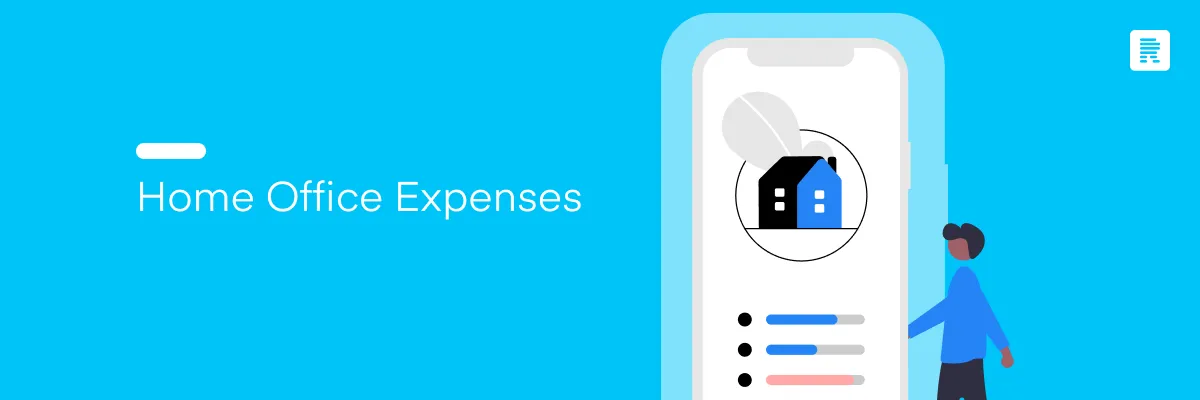 An illustration representing home office expenses