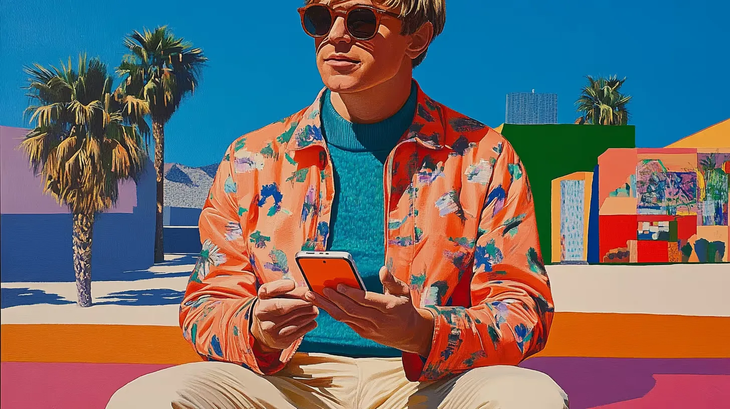 A freelancer using social media to connect with potential clients and showcase their work on platforms like LinkedIn and Instagram.