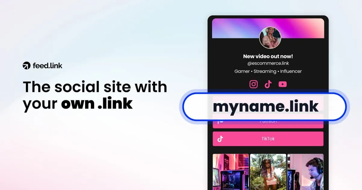 Screenshot of the feed.link homepage