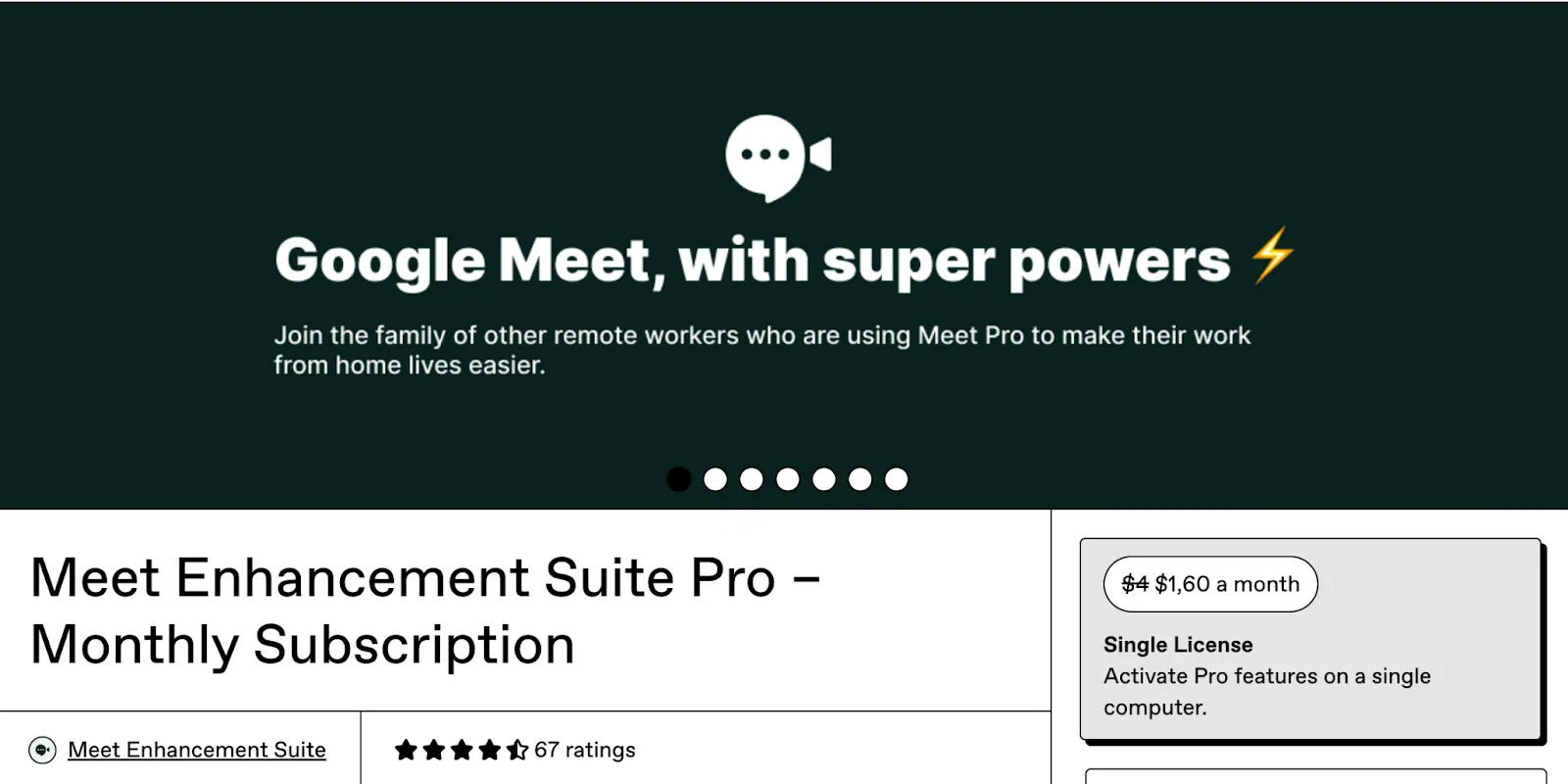 Screenshot of a Gumroad subscription product listing