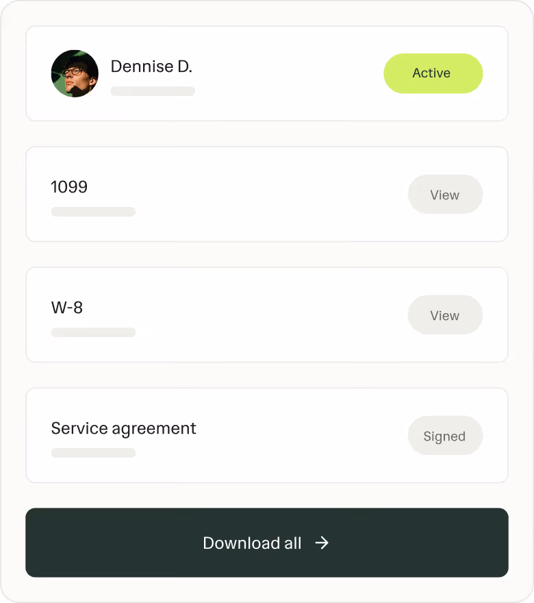 Stay compliant workflow and status in the Ruul dashboard