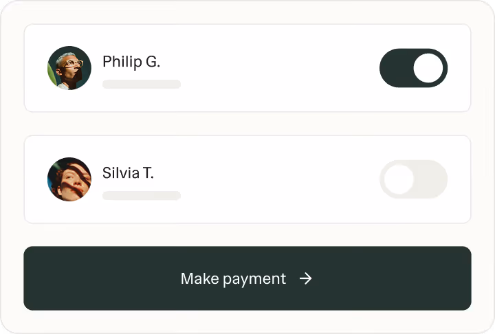 Send bulk payment to contractors with totals and payout summary