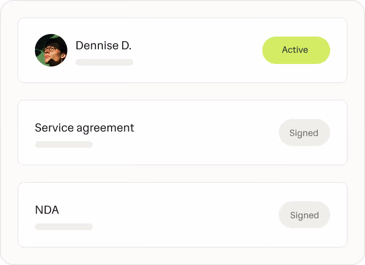 Collect contractor agreements and contract documents in Ruul