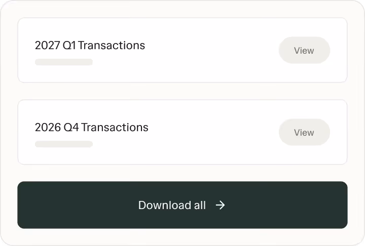 Ruul export or download options for transaction summaries